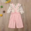 T-shirt et pantalon fleuris pour filles 3