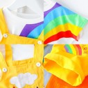 T-shirt et pantalon pour garçon avec arc-en-ciel L1718 3