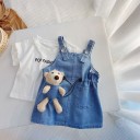 T-shirt et robe pour fille avec ours L1540 2