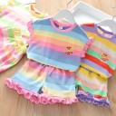 T-shirt et short colorés pour filles L1514 1