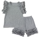 T-shirt et short pour fille L1445 4