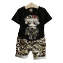 T-shirt et short pour garçon L1655 2