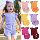 T-shirt et shorts pour filles L1118 2