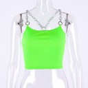 T-shirt feminina com alças em corrente 3