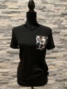 T-shirt feminina com bolso de leopardo 3