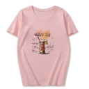 T-shirt feminina com estampado de bebidas 6