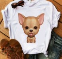T-shirt feminina com estampado de chihuahua 11
