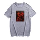 T-shirt feminina com estampado de diabo B353 2