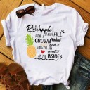 T-shirt feminina com estampado de fruta 21