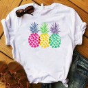 T-shirt feminina com estampado de fruta 23