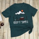 T-shirt feminina com estampado keep it simple 1