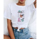 T-shirt feminina com estampagem de preguiça 3