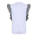 T-shirt feminina com mangas em folhos B182 3