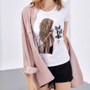 T-shirt feminina para amantes de café 1