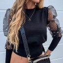 T-shirt femme avec des manches transparentes 1