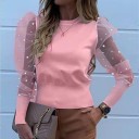 T-shirt femme avec des manches transparentes 1