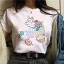 T-shirt femme avec impression de licorne B305 9