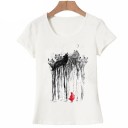 T-shirt femme avec impression de loups 1