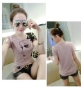 T-shirt femme avec impression de portrait 2