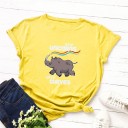 T-shirt femme avec impression de rhinocéros 10
