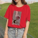 T-shirt femme avec impression de rose B402 8