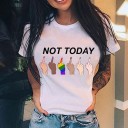 T-shirt femme avec impression humoristique de main 2