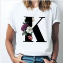 T-shirt femme avec lettre 11