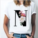 T-shirt femme avec lettre 14