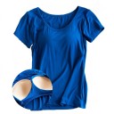 T-shirt femme avec renfort au niveau de la poitrine 1