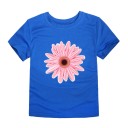 T-shirt fille avec impression fleurs J3489 8