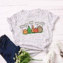 T-shirt för kvinnor med grönsakstryck 10
