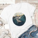 T-shirt för kvinnor med naturtryck 1