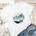 T-shirt för kvinnor med naturtryck 4