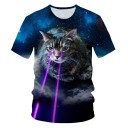T-shirt för rymdkatt för kvinnor 9