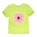 T-shirt för tjejer med blomtryck J3489 11