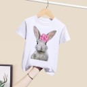 T-shirt för tjejer med djur B1612 4