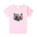 T-shirt för tjejer med katt J465 10