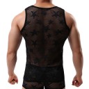 T-shirt masculina transparente com estrelas T1995 2