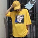 T-shirt med tryck i överdimensionerad storlek för kvinnor 6