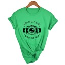 T-shirt met camera-thema voor dames 9