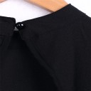 T-shirt noir pour femmes avec le dos dénudé 2