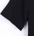 T-shirt noir pour femmes avec le dos dénudé 3
