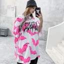 T-shirt oversize pour femmes avec imprimé de chauves-souris 1