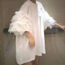 T-shirt oversize pour femmes avec volants 7