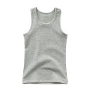 T-shirt pour enfants en coton et polyester 100% Uni débardeur d'été sans manches avec encolure ronde Confortable différentes couleurs 10