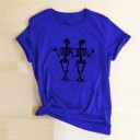 T-shirt pour femme avec impression de squelettes 4