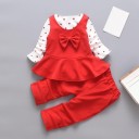 T-shirt pour fille avec nœud et pantalons L1161 1