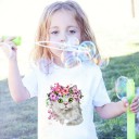 T-shirt pour fille avec un chat A