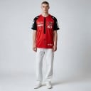 T-shirt rouge pour homme avec le numéro 63 et des manches courtes noires dans le style d'un maillot de course de moto pour les fans de courses 3
