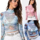 T-shirt transparent pour femmes avec des anges 3